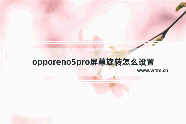 opporeno5pro屏幕旋转怎么设置_如何设置