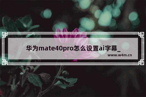 华为mate40pro怎么设置ai字幕_华为mate40proai字幕怎么用