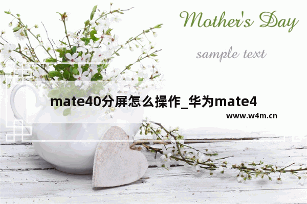 mate40分屏怎么操作_华为mate40怎么分屏