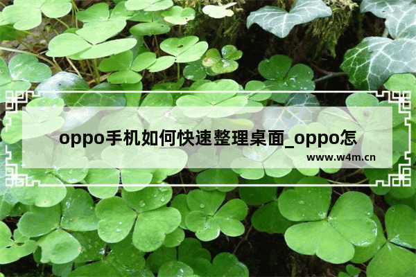 oppo手机如何快速整理桌面_oppo怎样快速整理桌面