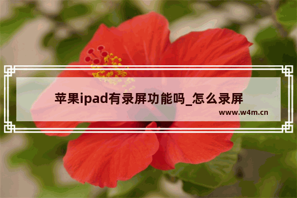 苹果ipad有录屏功能吗_怎么录屏