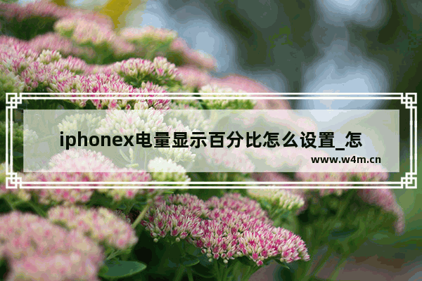 iphonex电量显示百分比怎么设置_怎么显示电量百分比