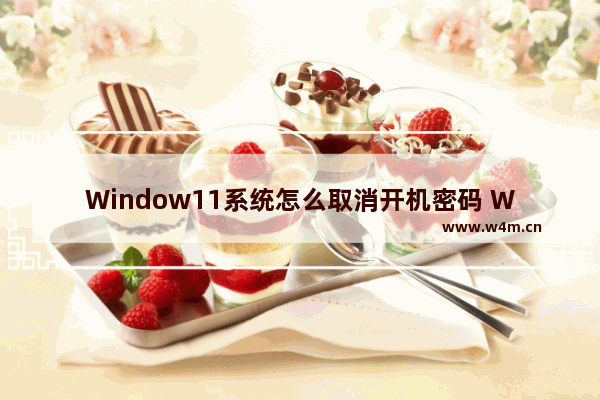 Window11系统怎么取消开机密码 Window11系统取消开机密码操作方法