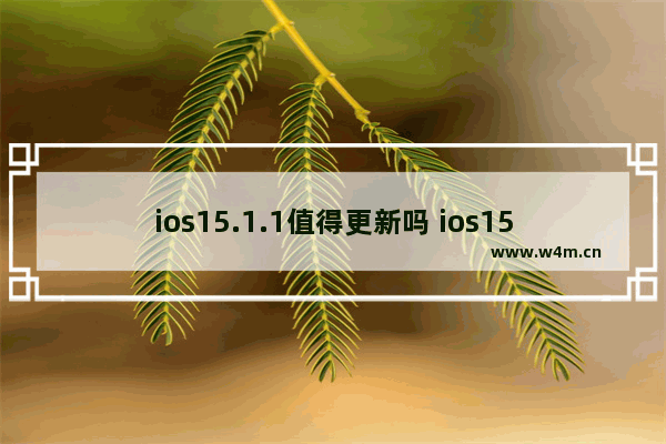 ios15.1.1值得更新吗 ios15.1.1怎么样