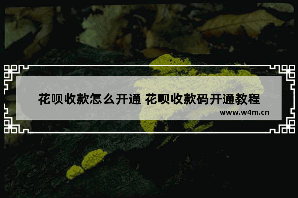 花呗收款怎么开通 花呗收款码开通教程