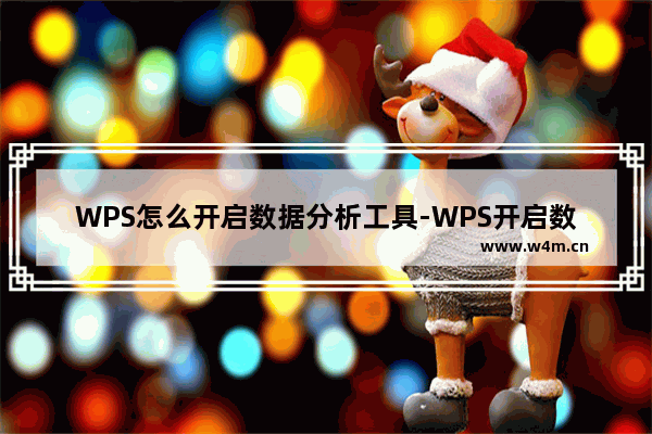 WPS怎么开启数据分析工具-WPS开启数据分析工具的方法