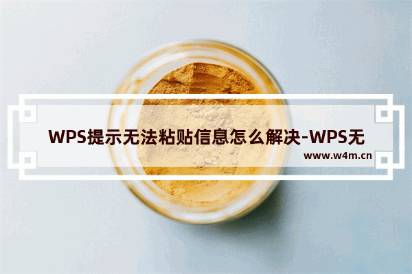 WPS提示无法粘贴信息怎么解决-WPS无法粘贴信息的解决方法