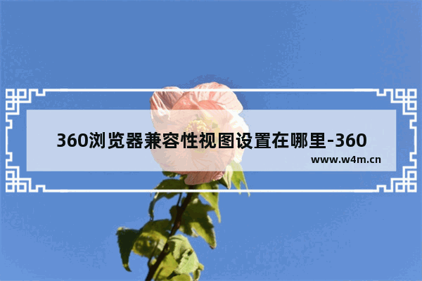 360浏览器兼容性视图设置在哪里-360浏览器兼容性视图设置方法