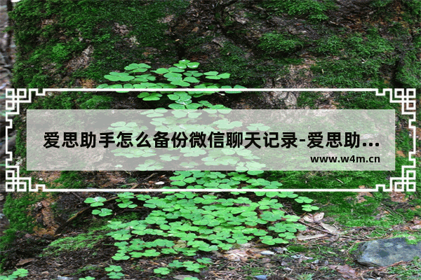 爱思助手怎么备份微信聊天记录-爱思助手备份微信聊天记录的方法