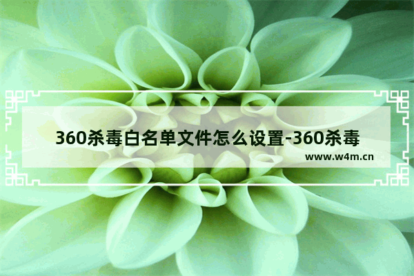 360杀毒白名单文件怎么设置-360杀毒白名单设置方法