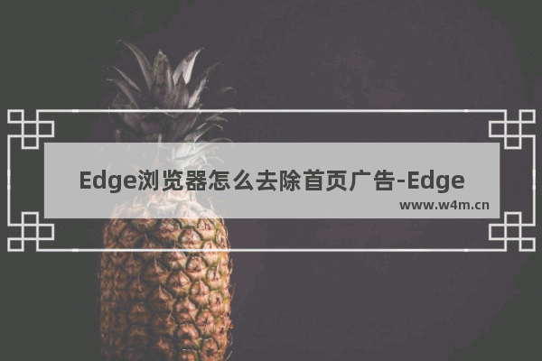 Edge浏览器怎么去除首页广告-Edge浏览器去除首页广告教程