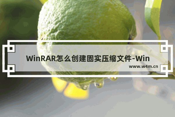 WinRAR怎么创建固实压缩文件-WinRAR创建固实压缩文件的方法