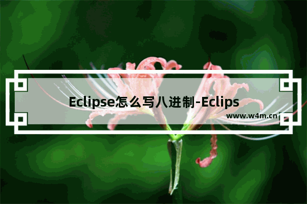 Eclipse怎么写八进制-Eclipse编写八进制方法