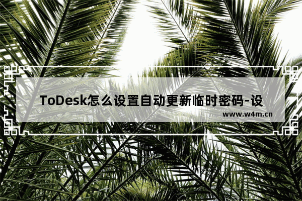 ToDesk怎么设置自动更新临时密码-设置自动更新临时密码的方法