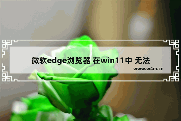 微软edge浏览器 在win11中 无法打开 但进程却存在的解决办法