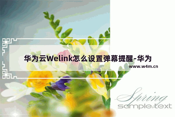 华为云Welink怎么设置弹幕提醒-华为云Welink设置弹幕提醒的方法