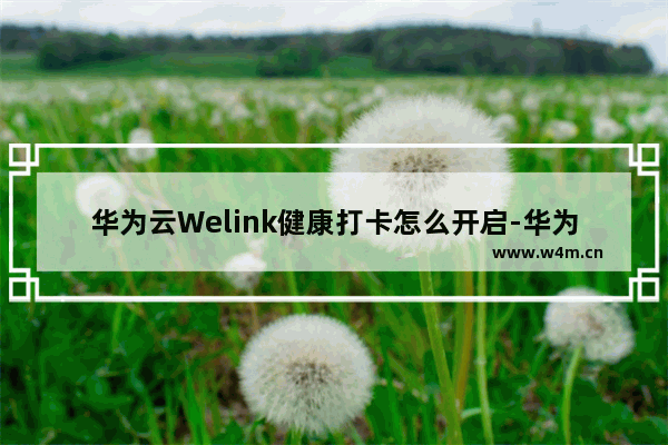 华为云Welink健康打卡怎么开启-华为云Welink开启健康打卡的方法教程