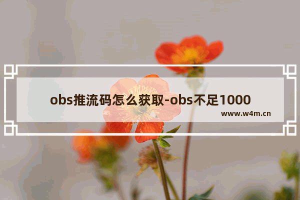 obs推流码怎么获取-obs不足1000粉丝推流码获取方法教程