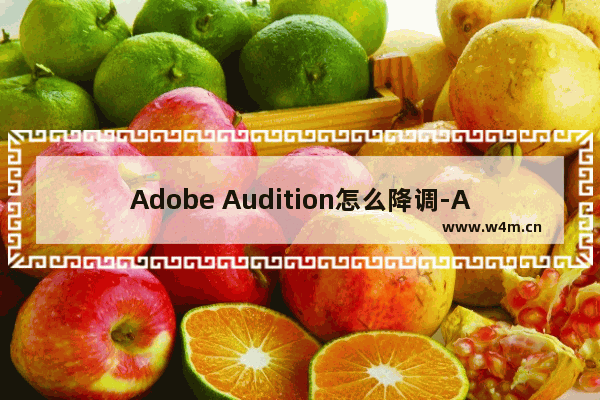 Adobe Audition怎么降调-Adobe Audition降调的方法教程