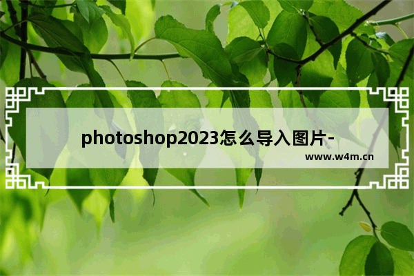 photoshop2023怎么导入图片-photoshop2023导入图片的方法步骤