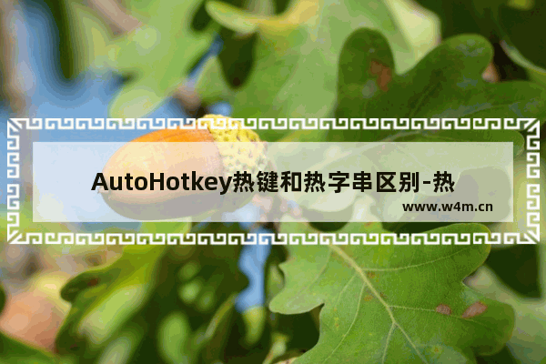 AutoHotkey热键和热字串区别-热键和热字串是什么意思