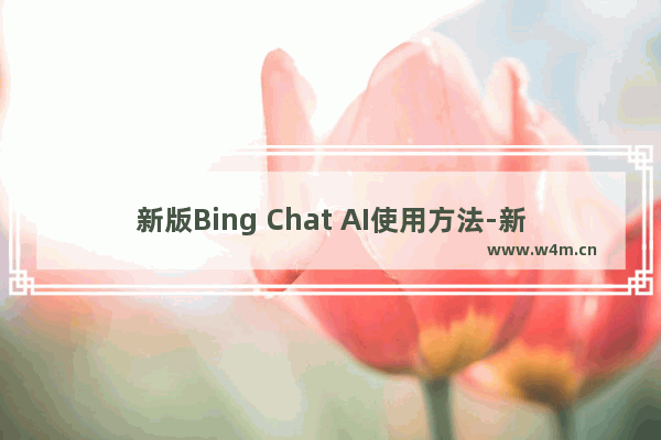 新版Bing Chat AI使用方法-新版Bing怎么使用Chat AI