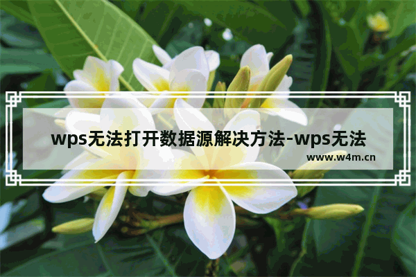 wps无法打开数据源解决方法-wps无法打开数据源是怎么回事