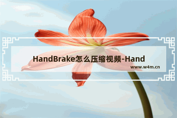 HandBrake怎么压缩视频-HandBrake压缩视频的方法教程