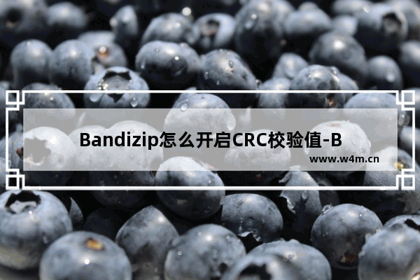 Bandizip怎么开启CRC校验值-Bandizip开启CRC校验值教程