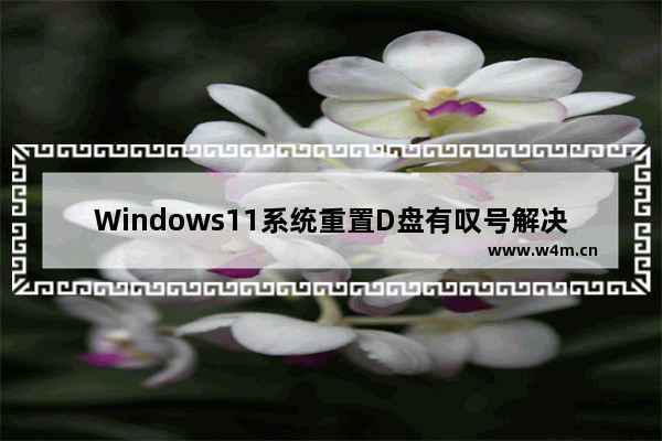 Windows11系统重置D盘有叹号解决方法