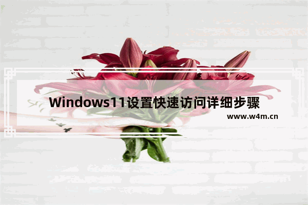 Windows11设置快速访问详细步骤