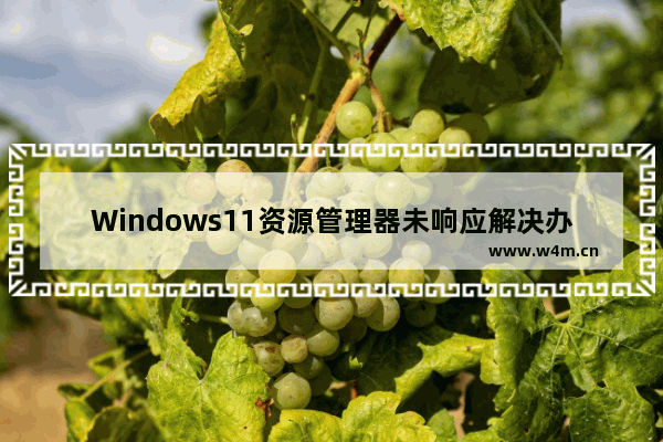 Windows11资源管理器未响应解决办法