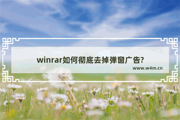 winrar如何彻底去掉弹窗广告?