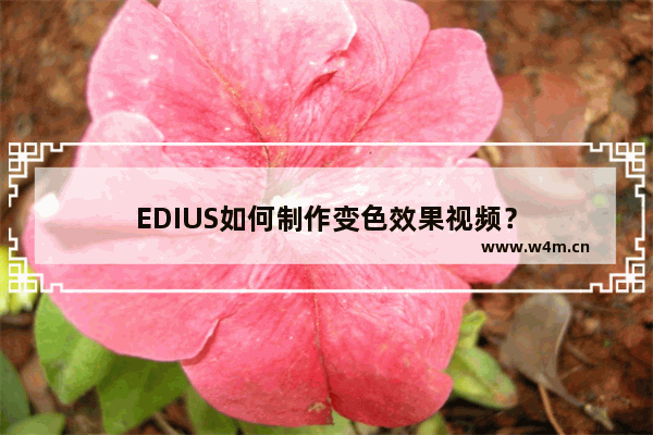 EDIUS如何制作变色效果视频？