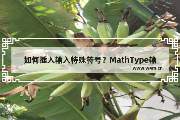 如何插入输入特殊符号？MathType输入特殊符号的方法