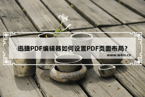 迅捷PDF编辑器如何设置PDF页面布局？