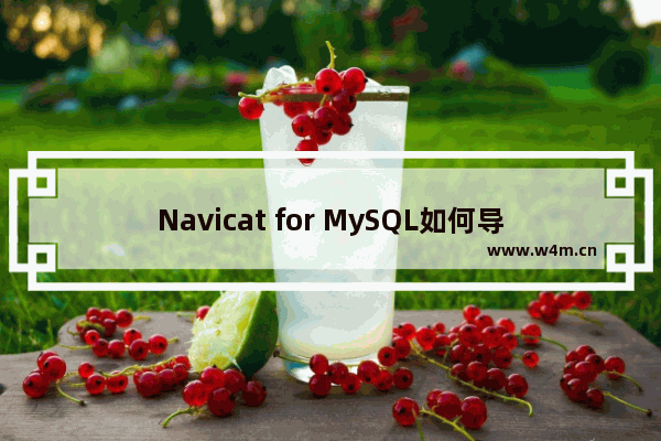 Navicat for MySQL如何导入数据表？