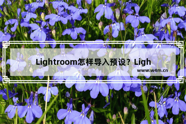 Lightroom怎样导入预设？Lightroom导入预设的技巧