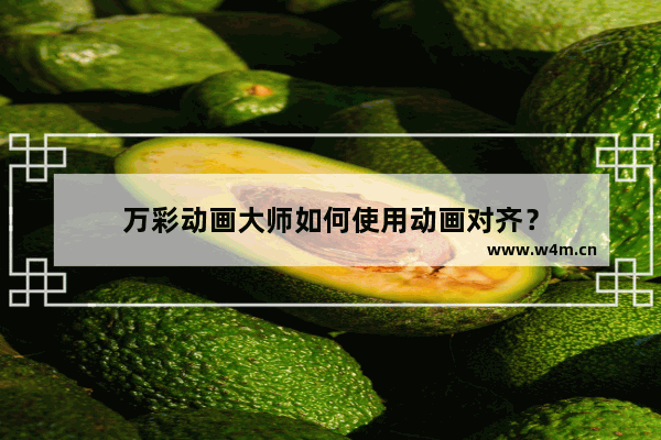 万彩动画大师如何使用动画对齐？