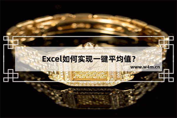 Excel如何实现一键平均值？