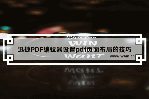 迅捷PDF编辑器设置pdf页面布局的技巧