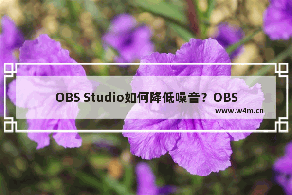 OBS Studio如何降低噪音？OBS Studio降低噪音的方法