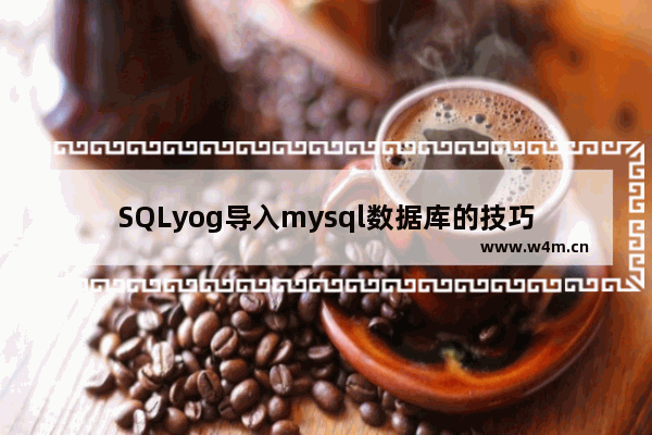 SQLyog导入mysql数据库的技巧