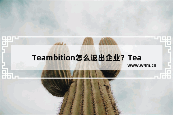 Teambition怎么退出企业？Teambition退出企业的方法