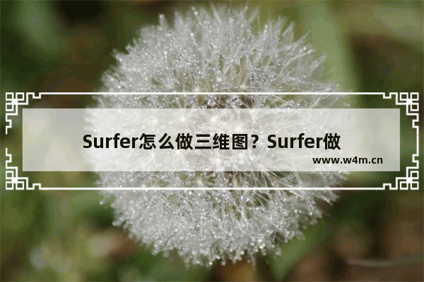 Surfer怎么做三维图？Surfer做三维图的方法