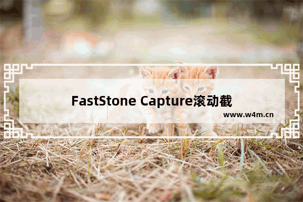 FastStone Capture滚动截图的技巧