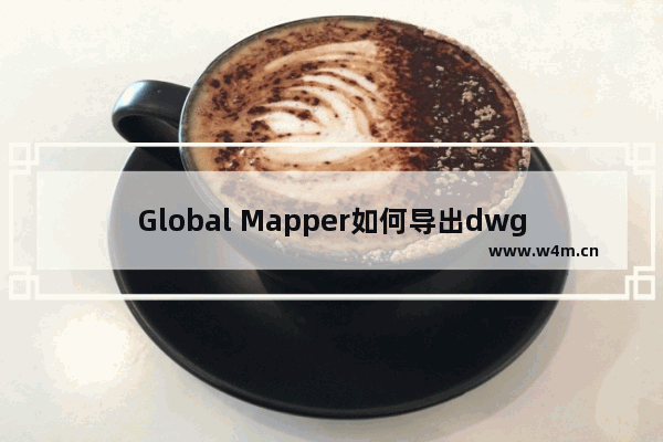 Global Mapper如何导出dwg？Global Mapper导出dwg的技巧