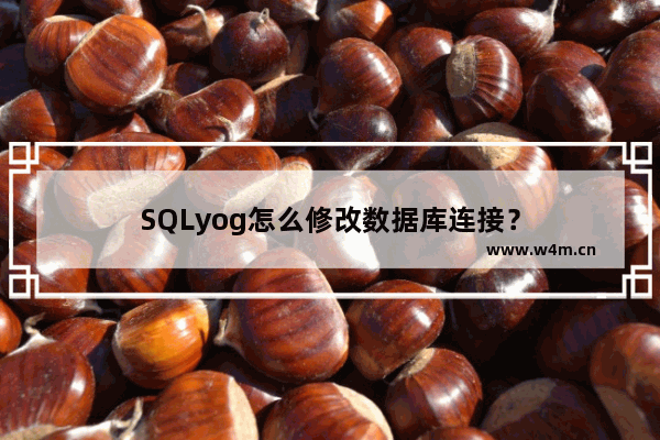 SQLyog怎么修改数据库连接？