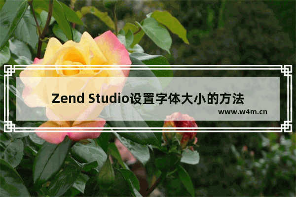 Zend Studio设置字体大小的方法