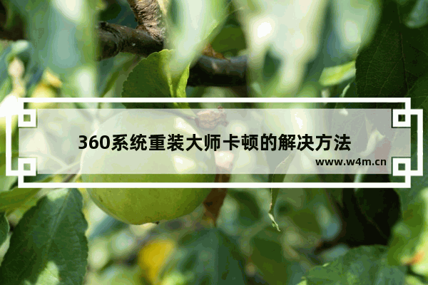 360系统重装大师卡顿的解决方法